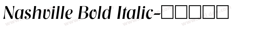 Nashville Bold Italic字体转换
